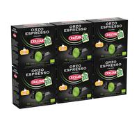 CRASTAN 1870 - Capsule compatibili Nespresso - Orzo Biologico - 6 Box da 15 Caps