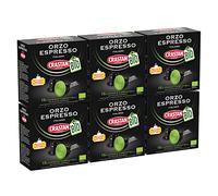 CRASTAN 1870 - Capsule compatibili Nespresso - Orzo Biologico - 6 Box da 15 Capsule - Totale 90 Capsule - Naturalmente Privo di Caffeina - 100% Made in Italy
