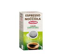 CRASTAN 1870 - Cialde ESE Compostabili - Espresso al gusto di Nocciola - Box da 18 Cialde - Compatibili con Macchine Espresso - Privo di zuccheri