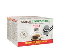 Crastan, Astuccio da 50 Cialde ESE Compostabili Espresso Orzo & Caffè, Cialde Compatibili con la Macchina Espresso, 100% Made in Italy