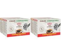 CRASTAN 1870 - Cialde ESE Compostabili - Orzo Biologico - Box da 50 Cialde - Compatibili con Macchine Espresso - Naturalmente privo di Caffeina e di Zuccheri (Confezione da 2)
