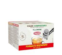 CRASTAN 1870 - Cialde ESE Compostabili - Tè al Limone - Box da 50 Cialde - Compatibili con Macchine Espresso - Privo di zuccheri