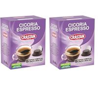 CRASTAN 1870 Cicoria Espresso Capsule compatibili con A Modo Mio, 16 capsule per box, bevanda senza glutine, 100% Made in Italy (confezione da 2)
