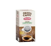Crastan, Astuccio da 18 Cialde ESE Compostabili di Orzo & Caffè, Cialde Compatibili con la Macchina Espresso, 100% Made in Italy