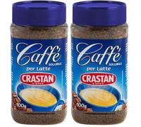 Crastan - Caffè per Latte solubile - Barattolo in PET da 100g - 40 Tazze (Confezione da 2)