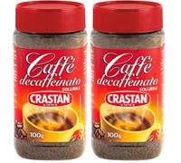 Crastan - Caffè solubile decaffeinato - 1 Barattolo in PET da 100g (Confezione da 2)