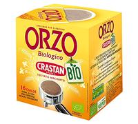Crastan Cialde Espresso Orzo Biologico - 12 confezioni da 16 pezzi da 6 g [192 pezzi, 1152 g]