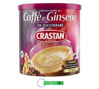 Crastan Ginseng e Caffe' Solubile, senza zucchero, ginseng istantaneo e caffè drink 12 x (200 g 25 tazze) + portachiavi Beni Culinari