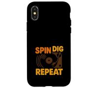 Crate Digger da collezione di dischi in vinile funk, stile retrò Custodia per iPhone X/XS