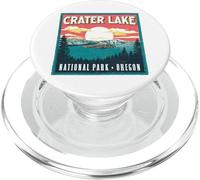 Crater Lake National Park Oregon Vintage Vibe Graphic PopSockets PopGrip per MagSafe