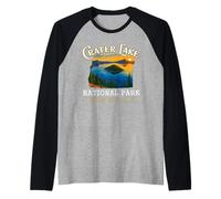 Crater Lake National Park Vintage Oregon Traveling Lover Maglia con Maniche Raglan