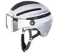 Cratoni 4035849073102, Casco da Bicicletta Unisex Adulto, Bianco Opaco, Taglia Unica