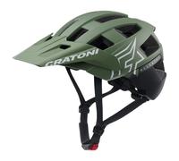 Cratoni Allset Pro, casco da bicicletta, nero opaco/verde 54-58cm Khaki-Black Matt
