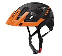 Cratoni Bambini Maxster PRO Casco da Bicicletta, Bambini, 111601C1, Black/Orange Matt, XS - S