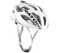 Cratoni C- Bolt, Casco da Bicicletta. Unisex-Adulto, Bianco/Nero Lucido, M/L