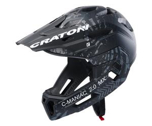 Cratoni C-Maniac 2.0 MX, casco da bicicletta, nero/grigio 58-61cm Black-Anthracite Matt