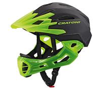 Cratoni C-Maniac, Casco da Bicicletta, Unisex, 112417C3, Black/Lucentgreen Matt, L XL
