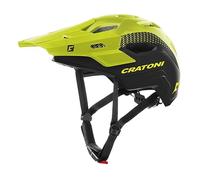 Cratoni C- Maniac, Casco Unisex Adulto, Nero/Giallo Fluo Opaco, XL