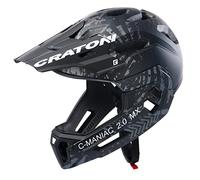 Cratoni C- Maniac, Casco Unisex-Adulto, Nero/Grigio Antracite Opaco, XL
