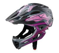 Cratoni C-Maniac Pro MTB - Casco giallo e blu Gloss 2020, Nero-Rosa-Lilla, M-L (54-58 cm)