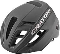 Cratoni C- PRO, Casco da Bicicletta. Unisex-Adulti, gommato Nero, S/M