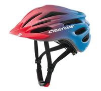 Cratoni Casco Bimbo MTB Pacer S/M 54-58 con LFS Rosso/Blu Opaco