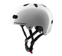 Cratoni Casco unisex da ragazzo, C-Mate, bianco lucido, S