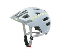 Cratoni Casco unisex per bambini, Maxster Pro, grigio e giallo fluo opaco, S