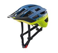 Cratoni 2015050667, Casco da Bicicletta Unisex Adulto, Blu/Giallo, M-L 56-61