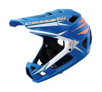 Cratoni Interceptor, Casco Unisex Adulto, Blu/Arancione Fluo Opaco, M