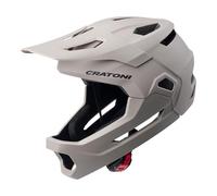 Cratoni Madcat - Casco da bicicletta Fullfacehelm S/M 49-56 MTB per bambini, colore: sabbia scuro