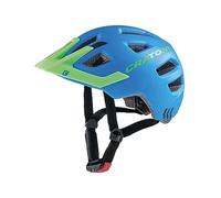 Cratoni Maxster PRO, Casco da Bicicletta Unisex Bambino, Blu/Verde, XS-S