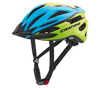 Cratoni Pacer, Casco da Bicicletta. Unisex-Adulto, Blu/Lime Opaco, S/M