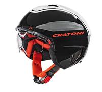 Cratoni Vigor Casco da Bicicletta, Unisex, 111105A1, Black/White/Red Glossy, S