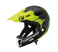 Cratoni W2015081400, Maniac 2.0MX, Casco da Bicicletta MTB, Colore nime Opaco, Nero-Verde, M/L (54-58 cm) Unisex Adulto, NEG/LIM, 54-58