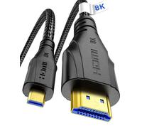 Cratree Cavo Micro HDMI a HDMI 1M - Supporta 8K 60Hz 4K 120Hz, Compatibile Con GoPro Hero 7 6 5 4, Raspberry Pi 4, Sony Camera, Nikon