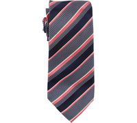 Cravatta A Fiocco Strisce Beacon Countess Mara, Blu, Taglia Unica