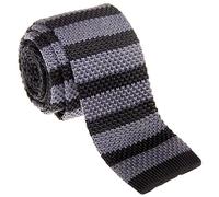 Cravatta a maglia Retreez, modello Vintage, stile Casual elegante, da uomo 5,1cm, in vari colori Grey and Black Taglia unica