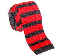 Cravatta a maglia Retreez, modello Vintage, stile Casual elegante, da uomo 5,1cm, in vari colori Red and Black Taglia unica