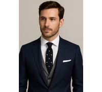 Cravatta A Pois Nera E Bianca In Maglia Premium Da Uomo 5CM Slim UK