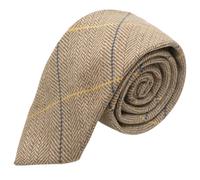 Cravatta A Righe In Tweed Di Quercia Chiara Di Lusso