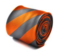 Cravatta A Strisce Grigia E Arancione Di Frederick Thomas