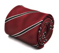 Cravatta A Strisce Nero E Marrone Del Club Di Frederick Thomas