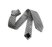 CRAVATTA BEIGE CRAVATTINO SKINNY TIE SETA SILK M ITALY RIGATINO FINE PARI PARI 6