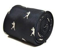 Frederick Thomas Blu Uomo Cravatta Con Boxe Silhouette Disegno