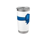Cravatta blu glamour fiocco compleanno addio al celibato Bicchiere termico in acciaio inox doppia parete