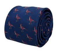 Cravatta Blu Navy Di Frederick Thomas Con Design Di Velociraptor