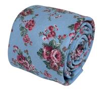 Cravatta Blu Pallido Per Neonati Rosa Corniola Fiore Peonia Di Frederick Thomas