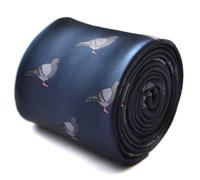 Cravatta Classica Blu Navy Scuro Pigeon Rock Dove Designer Di Frederick Thomas