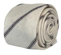 Frederick Thomas Avorio Crema Cotone Con Righe Uomo Vincolo Classico Scuola Club